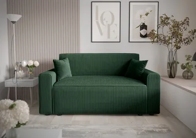 Produktbild von Roe Furniture | Schlafsofa - MIRA BIS - 171 x 90 cm - Grün - Funktionalität & Stil - Mit Bettkasten - Sofa - Sofabett