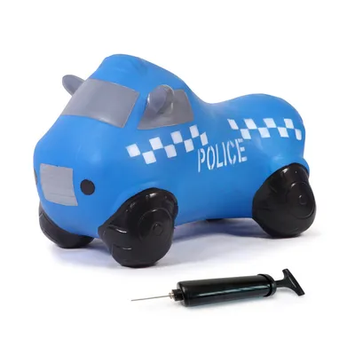 Produktbild von Jamara Hüpfauto Police Truck mit Pumpe Kinderspielzeug