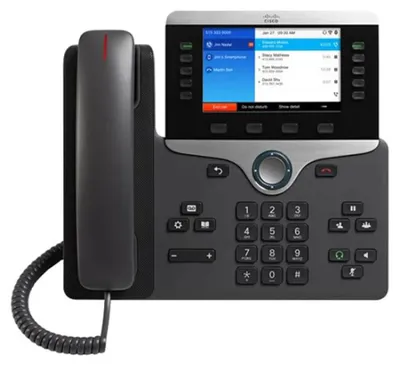 Produktbild von Cisco 8861, IP-Telefon, Schwarz, Silber, Tisch/Wand, Digital, 12,7 cm (5"), 800 x 480 Pixel