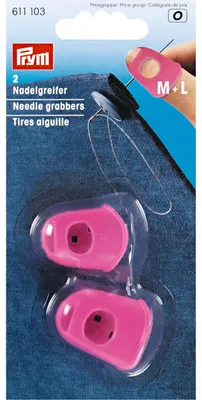 Productafbeelding van Silikon vingerhoedjes voor naaldgreep roze M + L