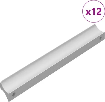 Obrázek produktu pro Rukojeť 12 pcs Stříbrná 105.7 x 7.4 x 15.5 mm Hliník