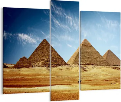 Produktbild von Bild auf Leinwand - Leinwandbild - Pyramide Wüste Sand - 95x80cm - Wand Bild - Wanddeko - Wandbilder - Leinwanddruck - Bilder - Kunstdruck - Wanddekoration - Leinwand bilder - Wandkunst - CB95x80-0211