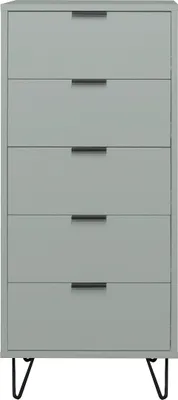 Produktbild von Hochkommode >Bonnie< in pine green matt lack - 51x121x45cm (BxHxT)