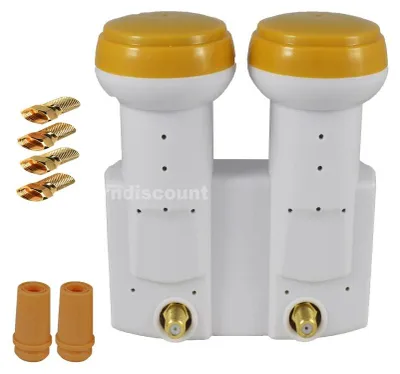 Produktbild von GM Monoblock Twin LNB 0,1dB DiSEqC – Hotbird 13° & Astra 19,2° für 2 Teilnehmer