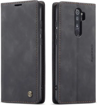 Produktbild von Redmi Note 8 Pro Hülle, LaimTop Retro Kunstledertasche TPU Innere, Kartenfächer, Magnetverschluss, Klapphülle mit Standfunktion Schutzhülle für Xiaomi Redmi Note 8 Pro Schwarz