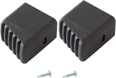 Productafbeelding van Voetdoppen voor ladders 33x20mm - zwart - parallelle vorm - optimale stabiliteit - ShopVlot