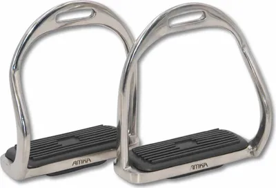 Produktbild von AMKA Sicherheitssteigbügel aus Edelstahl gebogen, mit 12 cm Trittfläche 015/031