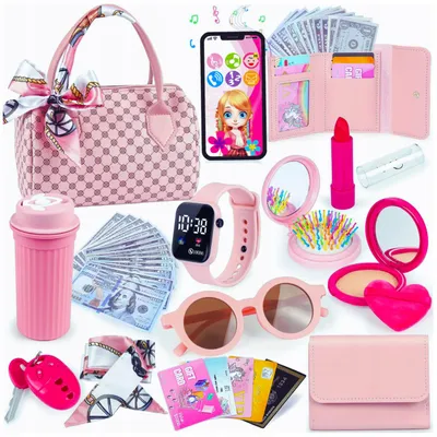 Produktbild von Makeup-Spielset für Mädchen ab 3 Jahren mit Tasche, Telefon, Uhr und Zubehör BestHurt