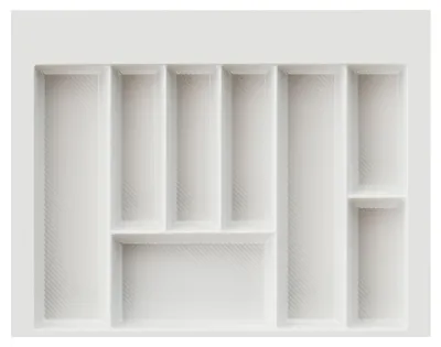 Produktbild von Sossai Besteckeinsatz Divio Grip 65 x 49 cm, 8 Fächer, Farbe: Weiß