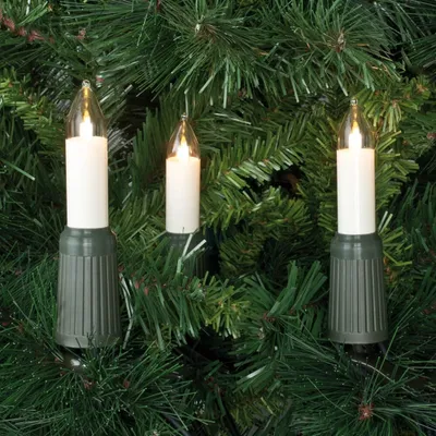 Immagine prodotto di Ghirlanda natalizia trasparente/avorio, 14 m, E14/4W, con spina divisibile a 15 luci