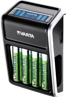 Produktbild von Varta -57677, Nickel-Metallhydrid (NiMH), Umgekehrte Polarität, Kurzschluß, 9v, AA, AAA, 4 Stück(e), Akkus/Batterien enthalten