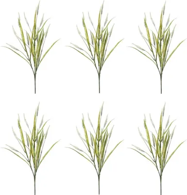 Produktbild von 6er Set künstliche Gräserzweige Pennisetum, Lampenputzergras H. 70cm Emerald