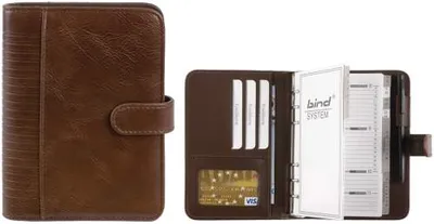 Produktbild von bind Zeitplaner Kunstleder braun mit Kalendereinlagen im Format A6