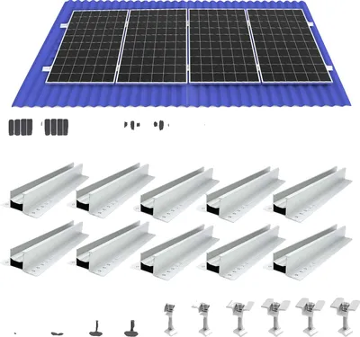 Obrázek produktu pro Držák pro montáž solárních modulů, odolný hliník, snadná instalace, 10 kusů