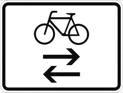 Produktbild von Verkehrsschild VZ1000-32, Radverkehr kreuzt von links und rechts, Alu, RA1, 6...
