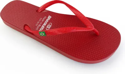 Produktbild von BRASILERAS Damen Zehensandalen mit rutschfester Sohle bequem schuhe strand/schwimmbad/stadt rot 34/35 EU - UBCLAPRLW