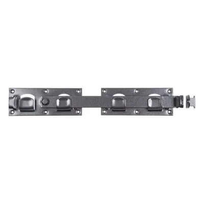 Immagine prodotto di Alberts 301361 DURAVIS® Copri-serratura a doppia anta, rivestimento duplex nero diamante, dimensioni 423 x 70 mm