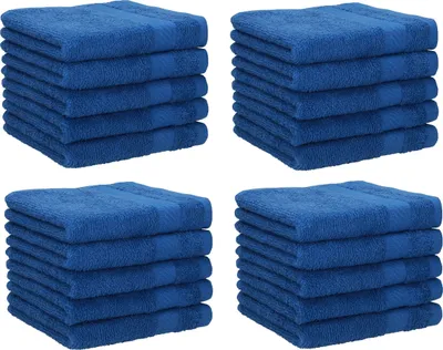 Produktbild von Betz 20 Stück Seiftücher 30x30 cm PALERMO 100% Baumwolle  Farbe: blau
