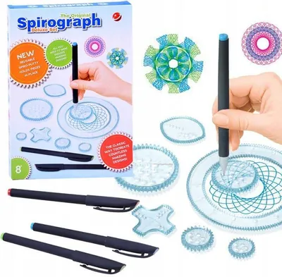 Produktbild von NORIMPEX Spirograf Zeichenset mit 3 Stiften für Kinder