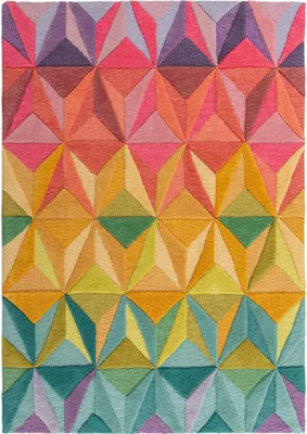 Image de 160 x 230 cm Tapis Illusion Reverie Multi cousu à la main