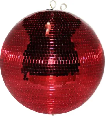 Produktbild von Spiegelkugel 30cm - Safety - Discokugel - Echtglas - 10x10mm Spiegel - rot