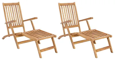 Obrázok produktu pre vidaXL Skladacia záhradná stolička, 2 kusy, prírodné masívne drevo, teak