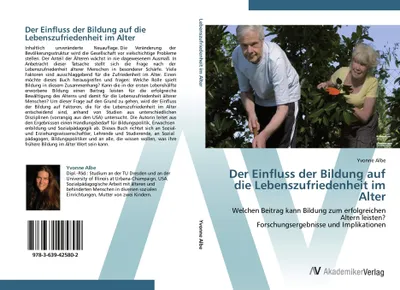 Produktbild von Der Einfluss der Bildung auf die Lebenszufriedenheit im Alter