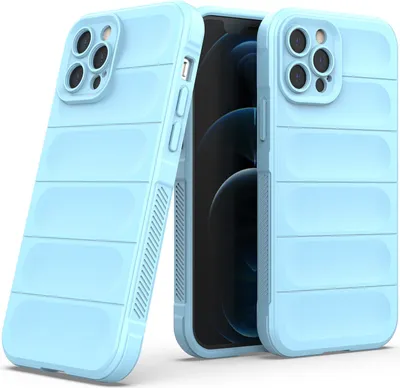Produktbild von iPhone 12 Pro Max Hülle, Weich TPU Silikon Stossfest Anti-rutsch Schutzhülle für iPhone 12 Pro Max Blau