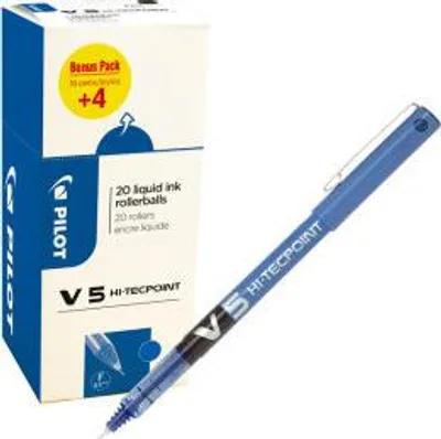 Image de Pilot V5 HI-TECPOINT VALUE PACK Stylo à bille Bleu 20 pièce(s)