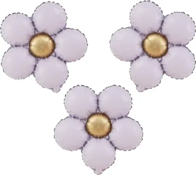 Produktbild von Folienballon „Violettes Gänseblümchen“, 51 x 43 cm, 3 Stück