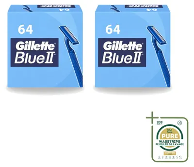 Obrázok produktu pre 2 x jednorázové holiace strojčeky Gillette Blue II – balenie, 2 kusy