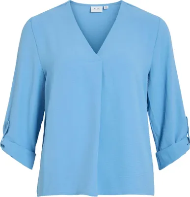 Produktbild von VILA Struktur Design Top mit V-Ausschnitt Crepe Bluse mit 3/4 Arm Größe: 36