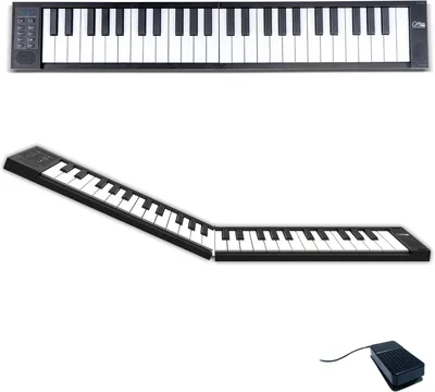 Produktbild von Faltbares Keyboard – Digitale Klaviere – Klaviertastatur – MIDI-Controller – Reisekeyboard – 49 Tasten, faltbar