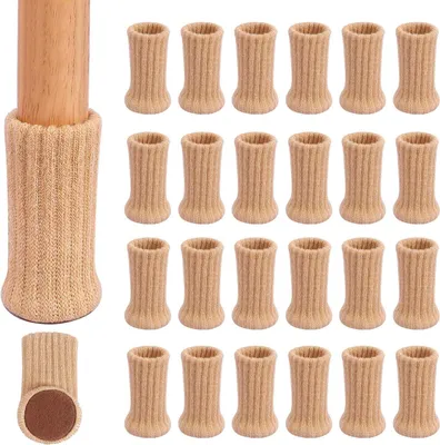 Zdjęcie produktu dla Nakładki na nóżki mebli, bardzo elastyczne, 24 sztuki, do średnic 2,5-5 cm, ochrona podłóg przed zarysowaniami