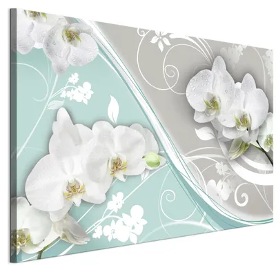 Produktbild von LUMASOUL Wandbilder Wohnzimmer Leinwandbild Blumen 21 90x60 cm1-teiliges Bild für Schlafzimmer Flur Büro und Küche modernes Foto-Motiv