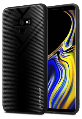 Produktbild von Cadorabo Hülle für Samsung Galaxy NOTE 9 Schutz Hülle in Schwarz Handyhülle TPU Etui Cover Case Tempered Glas