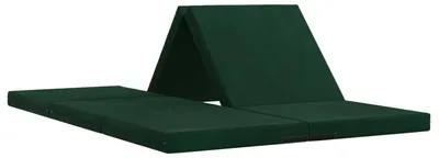Obrázok produktu pre vidaXL Rozkladacia pohovka 140 x 67 x 45 cm tmavozelená