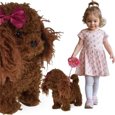Immagine prodotto di Lolex | Cane interattivo - al guinzaglio - 30 cm - Movimenti realistici - Giocattolo per bambini dai 3 anni in su