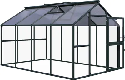 Produktbild von KGT Gewächshaus "Novum IV" tannengrün 11,1 m² 4 mm ESG, 10 mm HKP