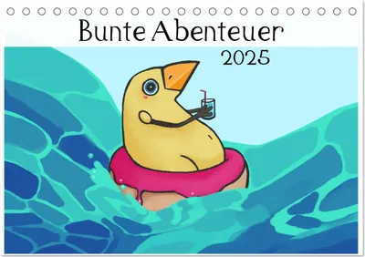 Produktbild von Bunte Abenteuer (Tischkalender 2025 DIN A5 quer), CALVENDO Monatskalender