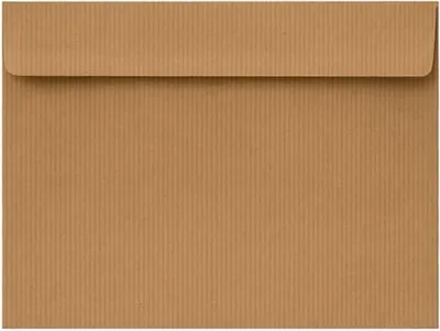 Zdjęcie produktu dla Koperty Ozdobne C5 HK Kraft Prążek 120g 50 sztuk - Ekologiczne Koperty