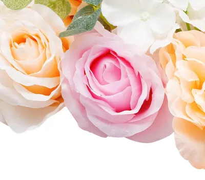 Produktbild von Künstlicher Blumenstrauß - Seidenblumen - 100 cm - Mehrfarbig - Naturgetreu - Für den Innenbereich - Hochzeits- und Weihnachtsdekoration