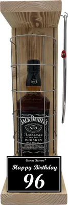 Produktbild von Jack Daniels - 96 Happy Birthday - Eiserne Reserve Gitterkäfig Geschenk 96. Geburtstag