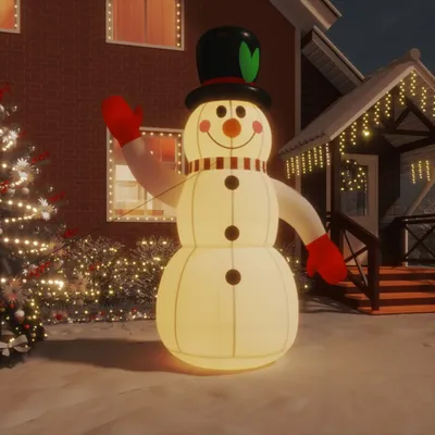 Immagine prodotto di The Living Store Pupazzo di neve gonfiabile con LED 300 cm