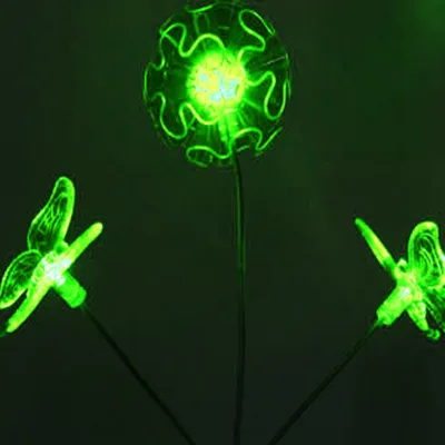 Produktbild von LED Blumenstecker Gartenstecker Deko Blume Blüte Erdspieß Libelle Solar H65cm