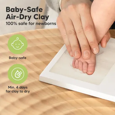Produktbild von Baby Handabdruck Fußabdruck Gipsabdruck Set Bilderrahmen ​für Neugeborene Geschenk