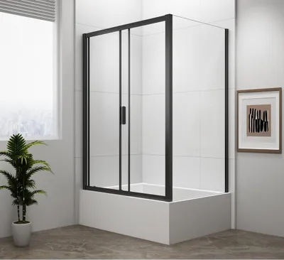 Obrázek produktu pro DEEP BLACK Obdélníkový sprchový kout 1200x900mm L/R varianta, čiré sklo