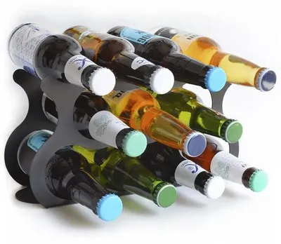Produktbild von Weinflaschenhalter für Bierflaschen – Flaschenhalter aus 100% Edelstahl – Für 11 Flaschen