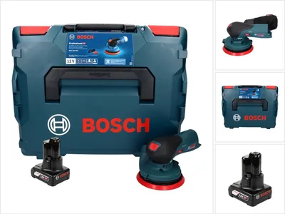 Produktbild von Bosch GEX 12V-125 Professional Akku Exzenterschleifer 12 V 125 mm Brushless + 1x Akku 6,0 Ah + L-Boxx - ohne Ladegerät