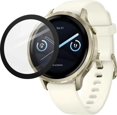 Produktbild von Bandz Edelstahl-Kettenarmband – Passend für Garmin Vivoactive 3s/Vivoactive 4S/Venu 2S (40 mm)/Venu 3S/Forerunner 255S/Venu 4 (41 mm) – Schwarz